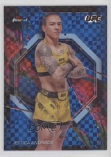 2024 Topps Finest UFC Common Blue Checkerboard Refractor /99 Jessica Andrade 8d3