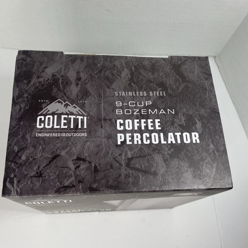 COLETTI Bozeman Piano Cottura Acciaio Inox e Caffettiera Campeggio 9 Tazze - Foto 5 di 5