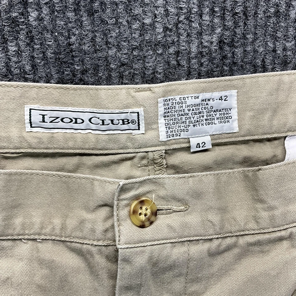 Pantalones Cortos De Colección Izod Club Para Hombres 42 Caqui US Open Congreso 1997 Golf Años 90 Foto 3 de 4