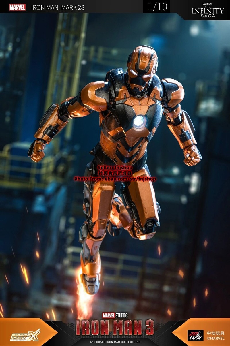 New ZD TOYS 1/10 Scale Iron Man 3 Series MK28 Mark28 Jack Action