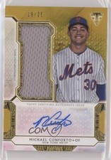 2018 Triple Threads Single Jumbo Relics Gold 19/25 Michael Conforto Auto 3h1