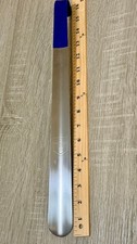 HoundsBay Long Handle Shoehorn 16 Metal Shoe Horn Blue Grip b9