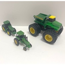 3 John Deere Tractor Lot Die Cast  Plastic Vintage to Modern