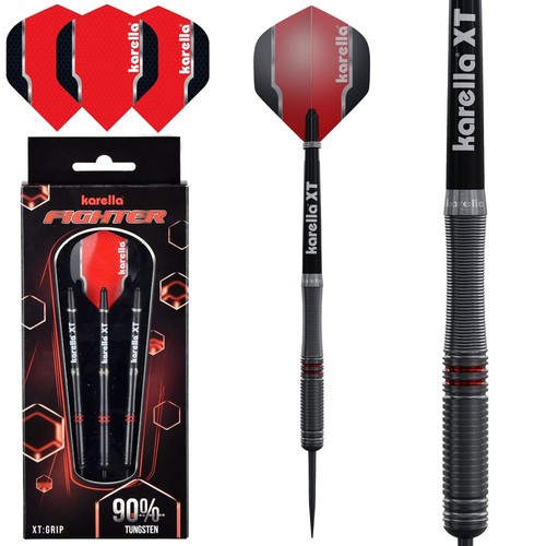 Steeldart Karella Fighter Dart schwarz 90% Tungsten 22g Steel Tip Dartpfeile