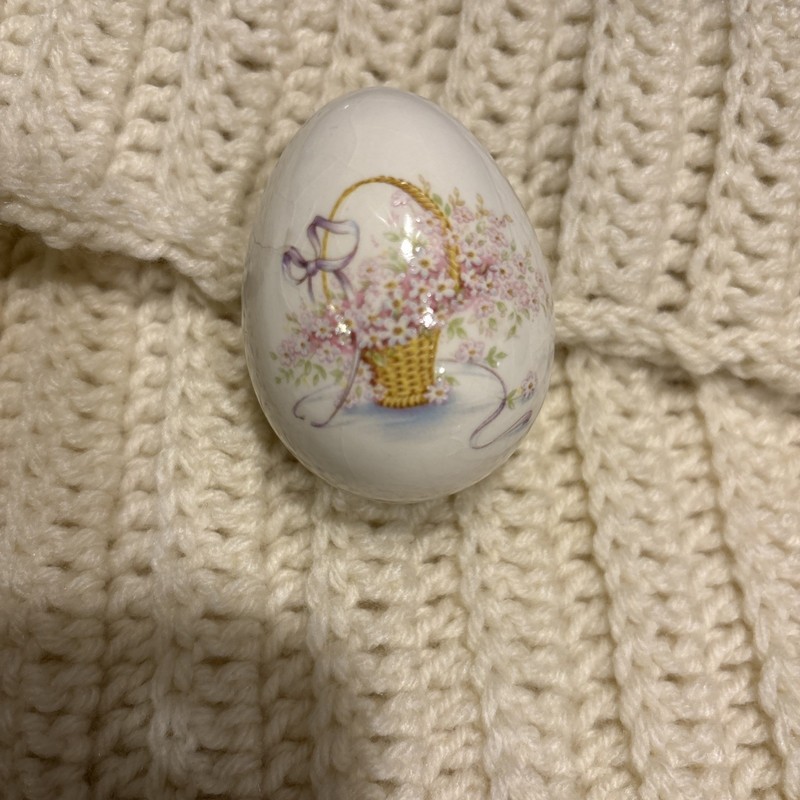 Vintage 1974 Limited Edition NORITAKE Bone China Easter Egg - Eggs in Basket