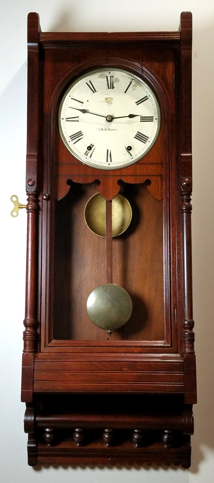Antique Seth Thomas "Queen Anne" Wall Clock 8-Day, Time/Strike, Key-wind