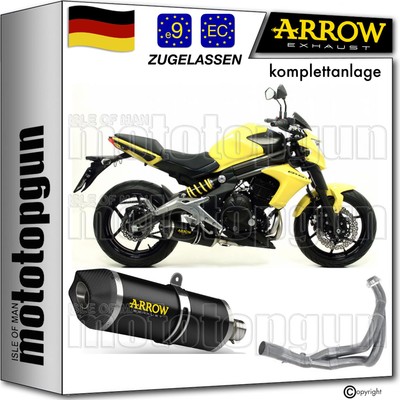 komplettanlage kat schwarz c tech arrow fur kawasaki er6n er-6n 2012 12 2013 13