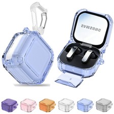 For Samsung Galaxy Buds 4/4 Pro Shockproof TPU Phone Stand Case with Carabiner