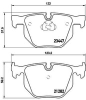 Brembo Bremsbelagsatz, Scheibenbremse P 06 029 FüR BMW