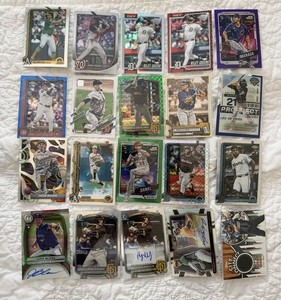 Topps Panini 20 Card MLB Lot 2021-2026 Chrome Prizm Autos Relics Rookies RC