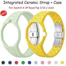 Integrated Ceramic Band with Ceramic Case Mod Kit For Swatch X AP Royal Pop