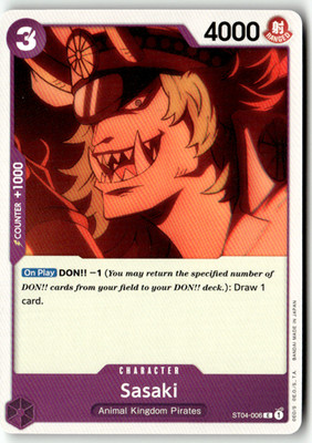 One Piece TCG Bandai No. ST04-006 Sasaki