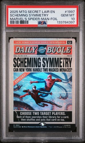 PSA 10 SPIDER-MAN MAGIC THE GATHERING SECRET LAIR DROP #1997 SCHEMING SYMMETRY