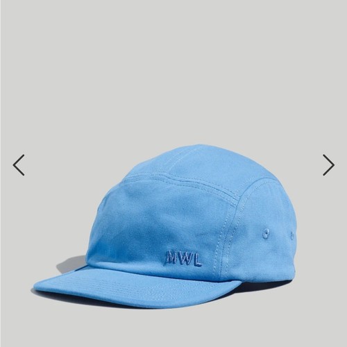 NWT Madewell Cotton Canvas Five-Panel Baseball Cap Blue