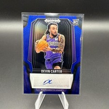 2024-25 Prizm Black Devin Carter Rookie Signatures Blue Prizm Auto #/49