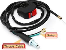 22mm 7/8" Twist Throttle Accelerator Handle (Grip + Cable + Throttle Clamp + ...