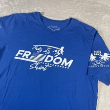 Grunt Style Club T Shirt Mens Size XL Blue Short Sleeve This Is My Freedom Shirt