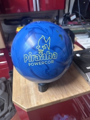 USED - 15lb Bowling Ball - Columbia  '' PIRANHA '' - PLUGGED AND RESURFACED