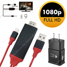 HDMI Mirroring AV Cable Phone to TV HDTV Adapter 1080P for iPhone 14 13 12 11 XR