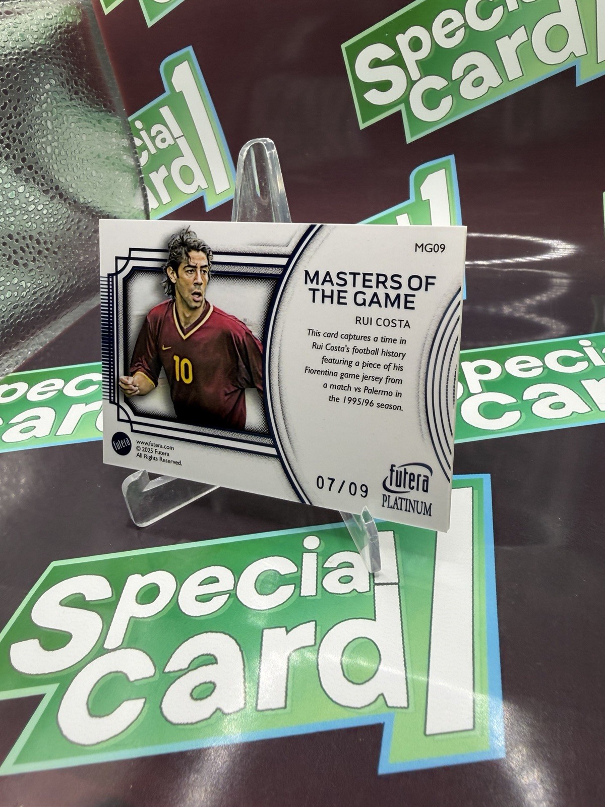 2025 Futera Unique Masters of the Game Rui Costa Match-Worn /9 SSP SP view 5