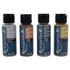 2 oz. 4 Piece Leather Acrylic Paints Metallics Angelus Craft Shoe Art