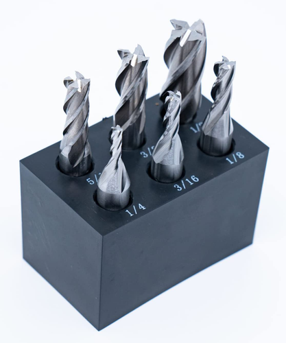Single End 4 Flute Center Cutting End Mill 6PCS Set 1/8",3/16",1/4",5/16",3/8",1 - 第 2/12 張圖片