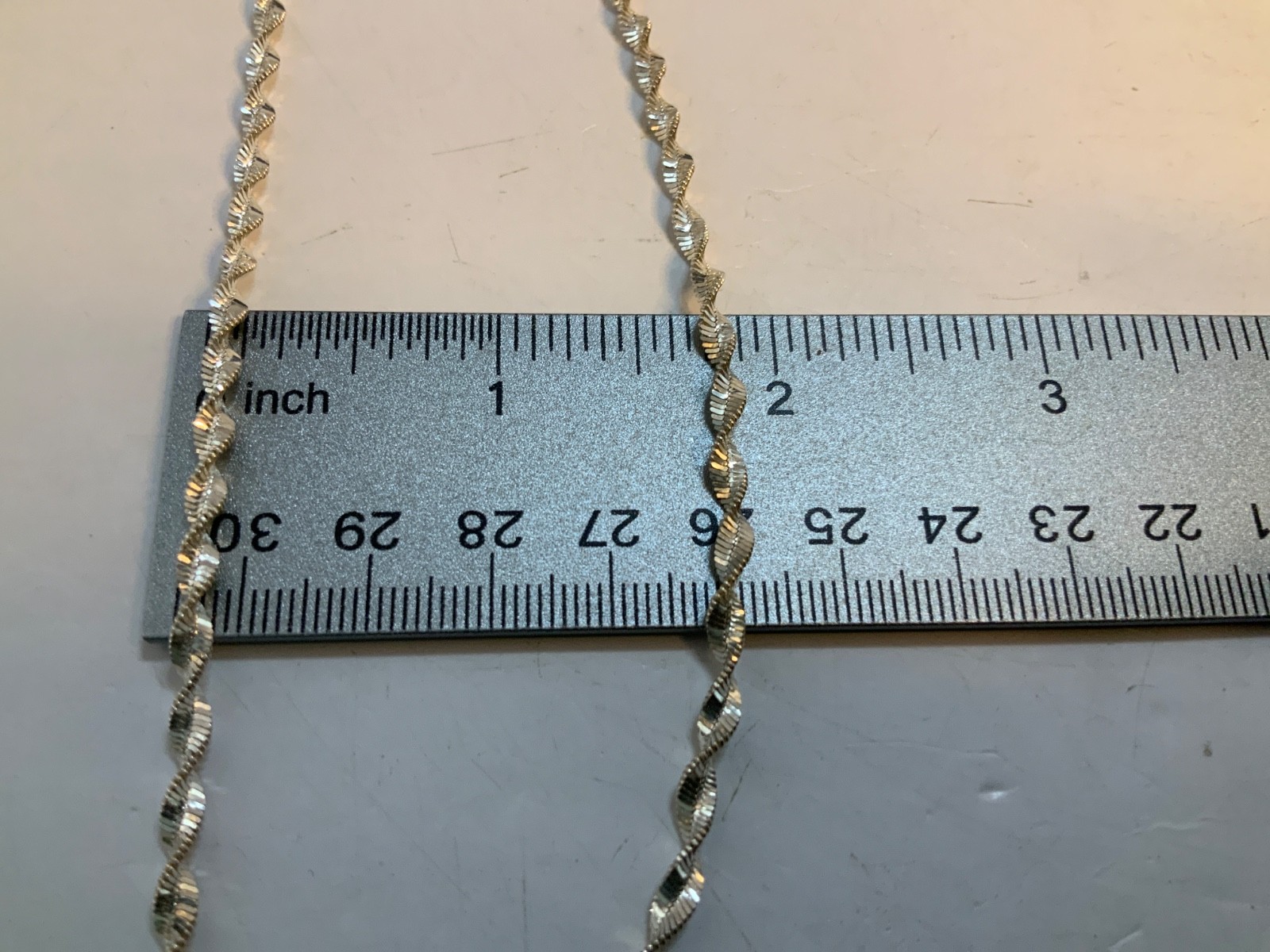 Solid 925 Sterling Silver Twisted Diamond Cut Sna… - image 12