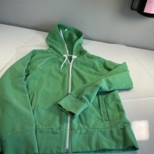 Jones New York Sport Green Hooded Sweatshirt Zippered Petite Medium