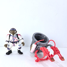 Vintage 1993 Playmates TMNT Don's Pizza Powered Parachute Incomplete Figure Gun