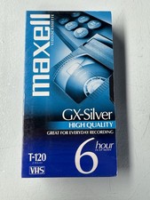 Maxell T-120 VHS GX-Silver 120 High Quality Video Tape Cassette Brand New Sealed