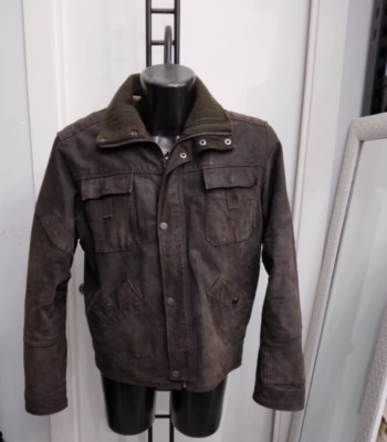 Conbipel Jacke aus Echtem Leder Gebraucht Man Gr. 54 Grau XYL029L