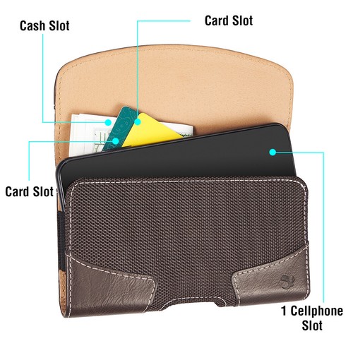 Large Horizontal Phone Case Holster Belt Clip Pouch For Samsung Galaxy S22 Ultra - Picture 9 of 9