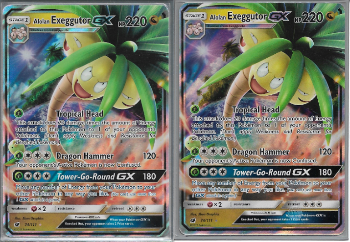ポケモンカードゲーム gluttony Alolan Exeggutor GX Ultra Rare - 74/111 Crimson Invasion