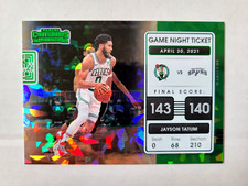 2021-22 Panini Contenders Game Night Ticket Green Ice #18 Jayson Tatum CELTICS