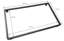 SOLO CORNICE x PLANCIA METALLO da 113mm per AUTORADIO 2 DOPPIO DIN STANDARD
