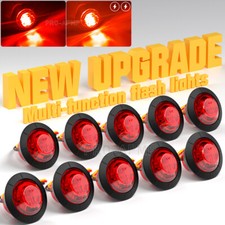 34 Inch Led Marker Lights Dual Function Steady Strobe Round Clearance Light
