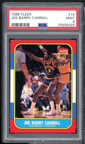 Joe Barry Carroll Card 1986-87 Fleer #14 PSA 9