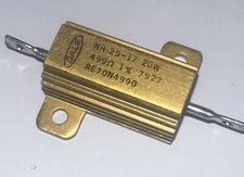 DALE NH 25 499 Ohm 20 Watt 1% Resistor RE70N4990 New None Inductive Resistor￼￼