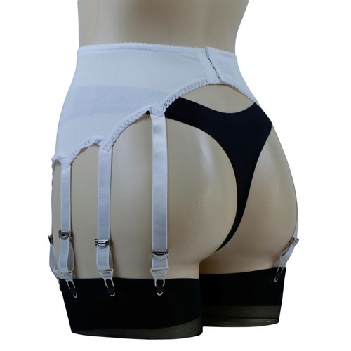 High Waist 10 Straps Garter Belt for Thigh Highs Girdle Metal Clips - Picture 20 of 34