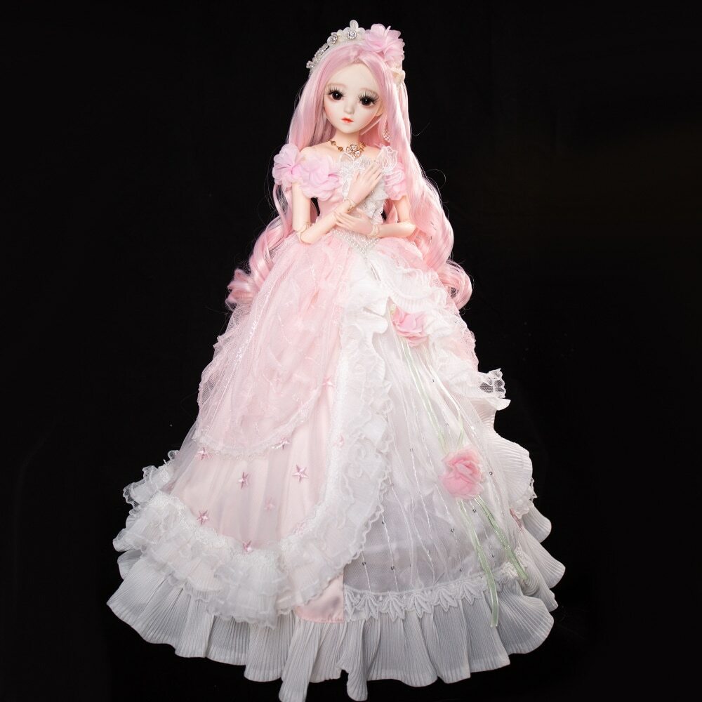 Collection Doll ボンネット　ピンク 1/3 BJD Doll 60cm Girl Doll with Pink Wig Clothes Makeup