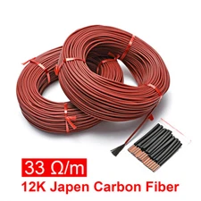 100M 12K Heating Carbon Fiber Floor Wire Warm For Underfloor Infrared 220V 33