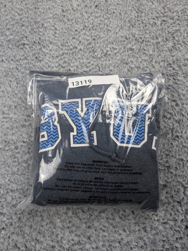 BYU Brigham Young University Cougars Hoodie Adult Small Gray Pullover Sweater - Picture 7 of 7