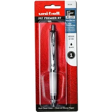 Uni-ball 40108 207 Premier RT Black Gel Ink Rollerball Pen, 0.7mm Medium Point