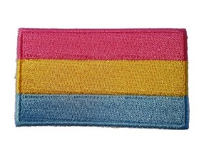 Pink yellow blue flag