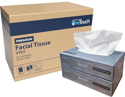 Premium Boxed 3Ply Gesichtstücher - 80 Hautfreundlich - Ultra Soft Tissue Sheets
