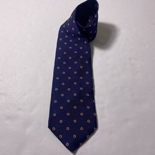Vintage Brooks Brothers Makers Tie Silk Geometric Navy Jacquard Made in USA