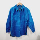 Denim & Co Jeanswear Teal Blue Suede Leather Shacket NWT Women's Size M