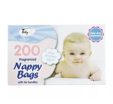 Disposable Baby Nappy Bin Bags Sacks Fragrance Scented Perfumed Tie Handles 200