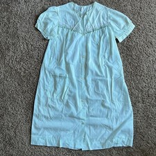 Komar Light Yellow Green Nightgown House Dress Short Sleeve Womens Size M/L