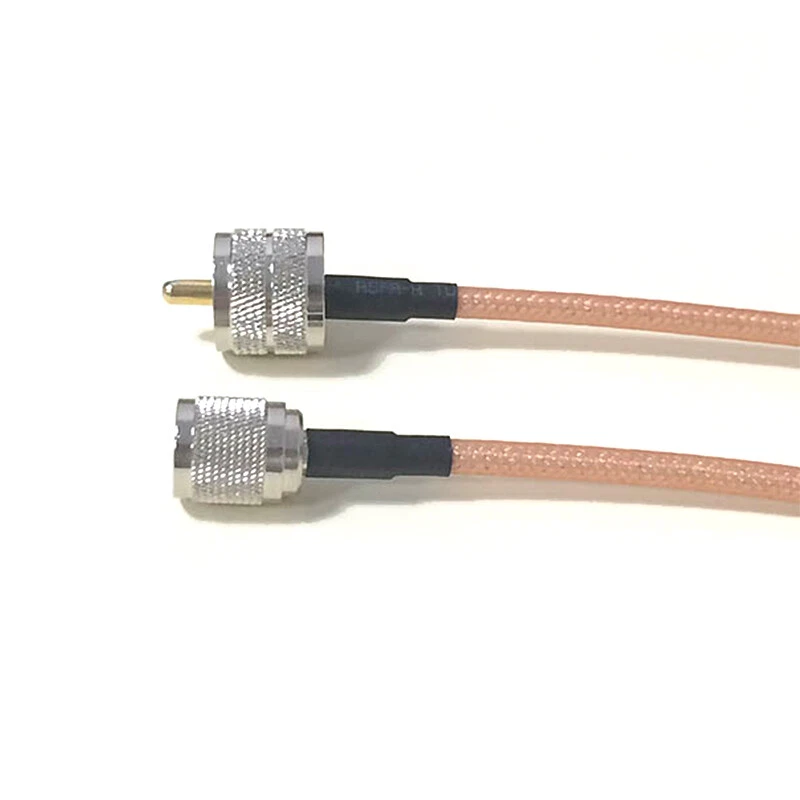 UHF male PL259 to RP TNC male plug RF coax cable RG142 20" low loss high quality - Image 2 of 4